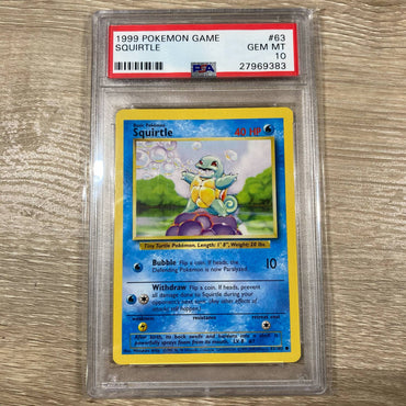 Squirtle (63/102) [Base Set Unlimited] PSA 10 (27969383) Graded Card