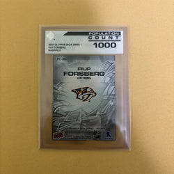 2025/26 Upper Deck Series 1 Population Count 1000 Filip Forsberg Nashville Predators PC-20 Sports Card