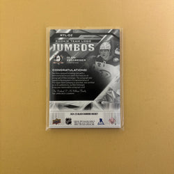 2024/25 Upper Deck Black Diamond Rookie Team Logo Jumbos Auto Olen Zellweger /99 Anaheim Ducks RTL-OZ Sports Card