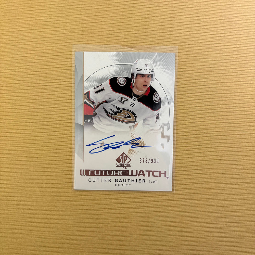 2024 UPPER DECK SP AUTHENTIC #147 CUTTER GAUTHIER FUTURE WATCH AUTO RC /999 Sports Card