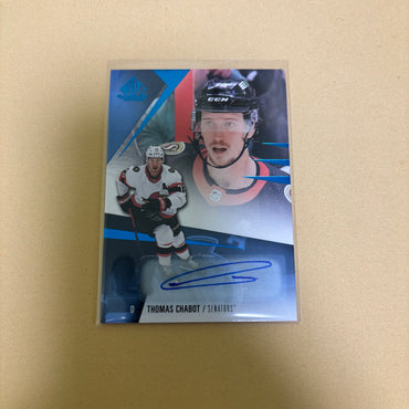 2023-24 Upper Deck SP Game Used Auto Thomas Chabot #82 Sports Card