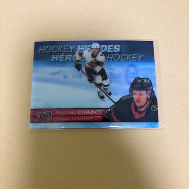2021-22 Upper Deck Tim Hortons Thomas Chabot Hockey Heroes Ottawa Senators H-9 Sports Card