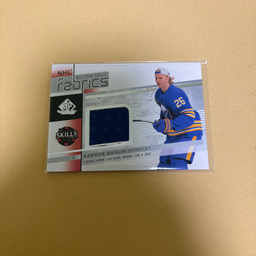 2022/23 Upper Deck SP Game Used Rasmus Dahlin NHL All Star Skills Fabrics Jersey Buffalo Sabres AS-8 Sports Card