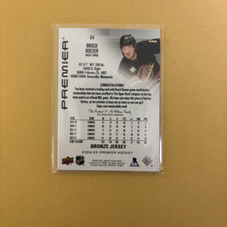 2024-25 Upper Deck Premier #64 Brock Boeser Bronze Jersey Patch Sports Card