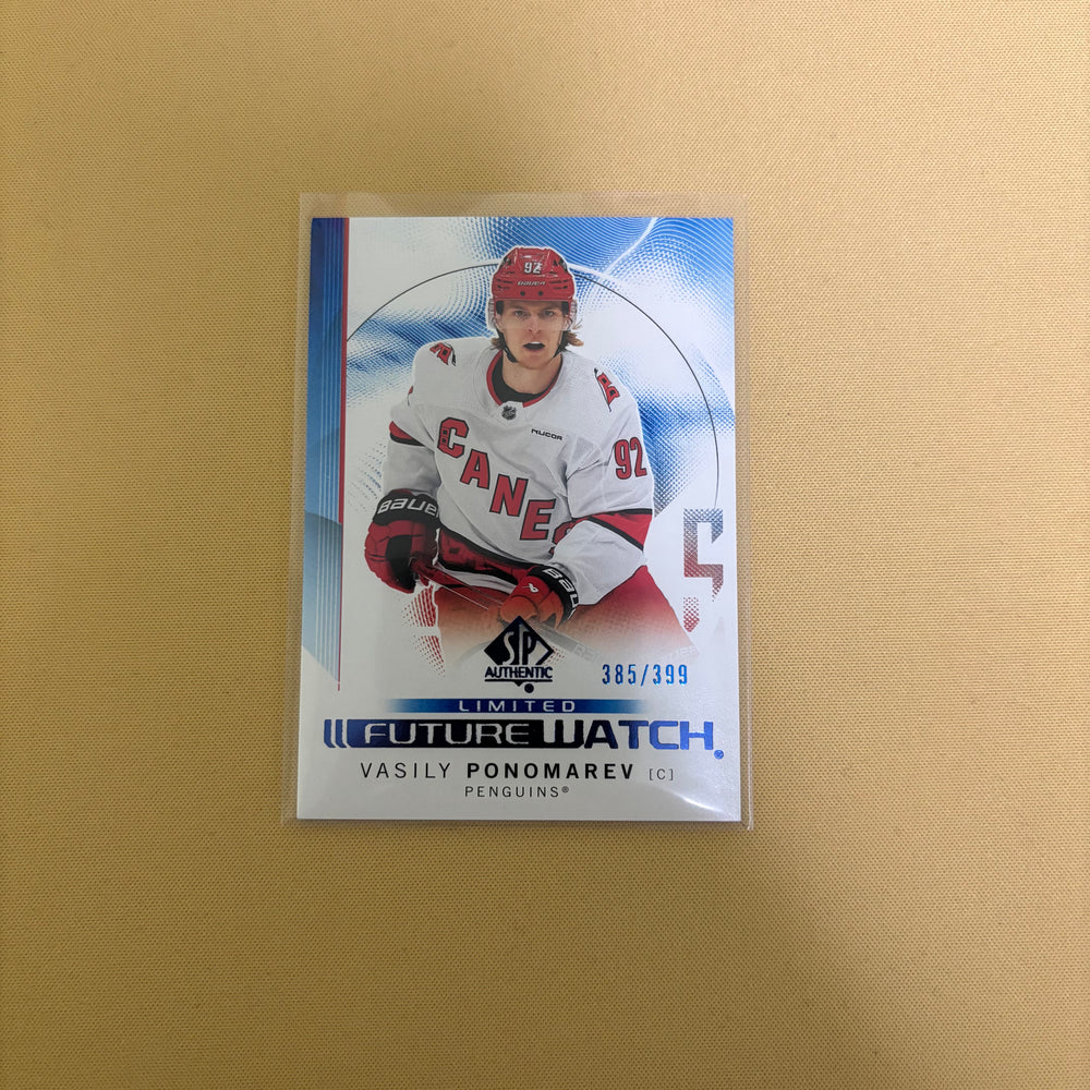 2024-25 SP Authentic Blue Limited Future Watch Vasily Ponomarev #110 RC /399 Sports Card