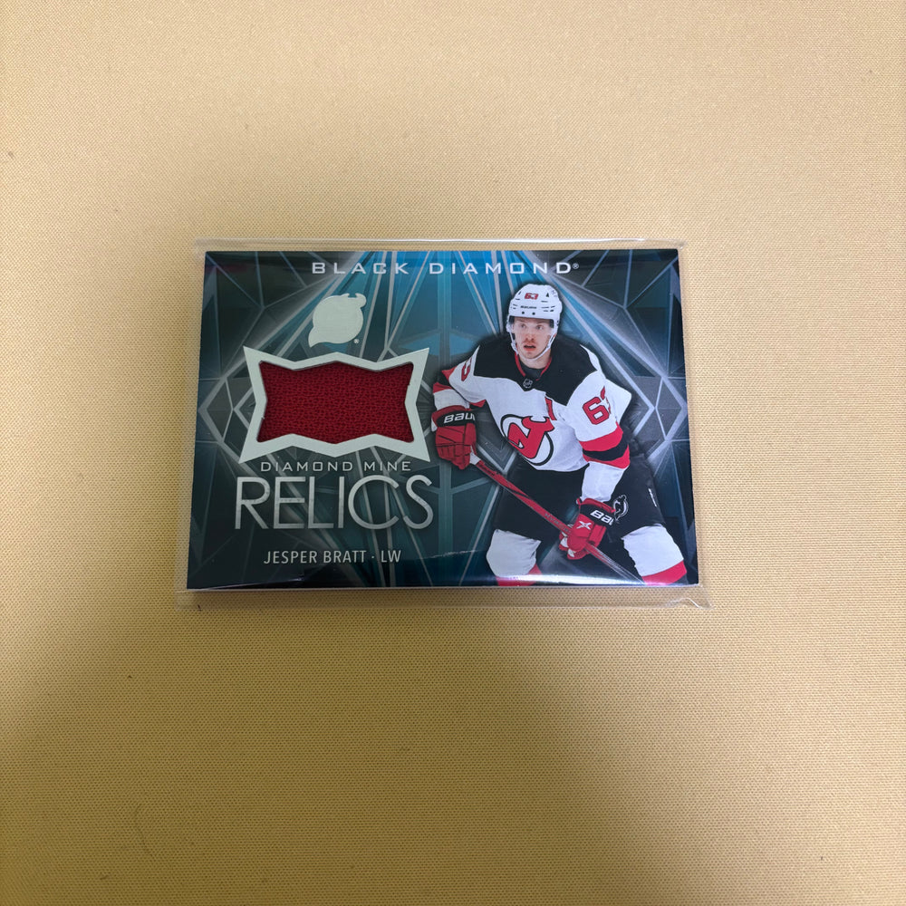 2024/25 Upper Deck Black Diamond Jesper Bratt Diamond Mine Relics Jersey New Jersey Devils DMR-JB Sports Card