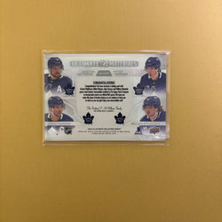 2023/24 Upper Deck Ultimate Collection Ultimate Quad Materials Matthews/Marner/Tavares/Nylander /65 Toronto Maple Leafs QM-MAPL Sports Card