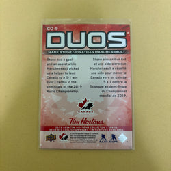 2025-26 Upper Deck Tim Hortons Mark Stone/Jonathan Marchessault Duos Team Canada CO-9 Sports Card