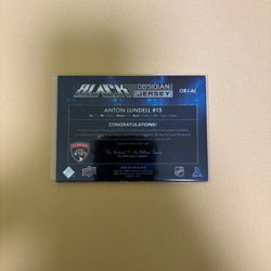 2021/22 Upper Deck SPX Anton Lundell Black Obsidian Rookie Jersey /399 Florida Panthers ORJ-AL Sports Card
