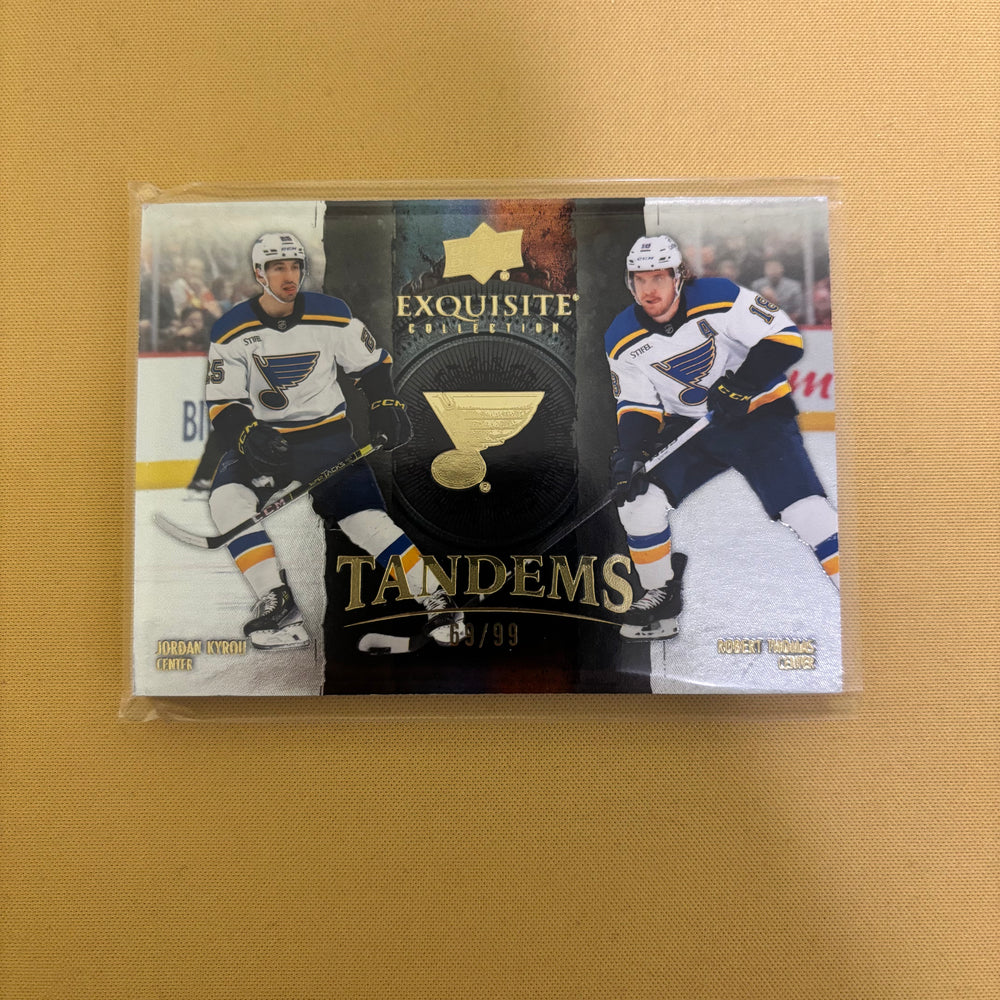 2024/25 Upper Deck Exquisite Collection Tandems Jordan Kyrou/Robert Thomas /99 ET-KT Sports Card