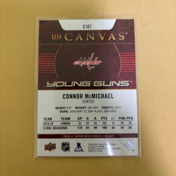 2020-21 Upper Deck Series 1 Connor McMichael Young Guns Canvas Washington Capitals #C107 Sports Card