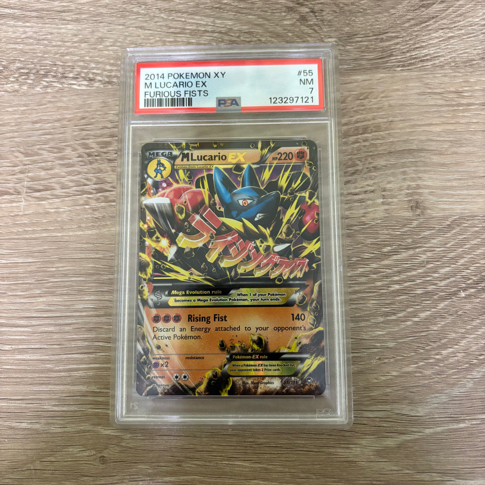 M Lucario EX (55/111) [XY: Furious Fists] PSA 7 (123297121) Graded Card