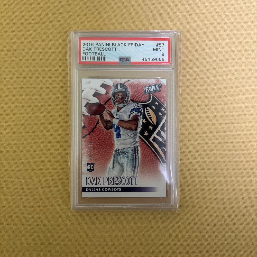 2016 Panini Black Friday Dak Prescott Rookie /499 PSA 9 Dallas Cowboys No.57 PSA 9 (45459656) Graded Sports Card