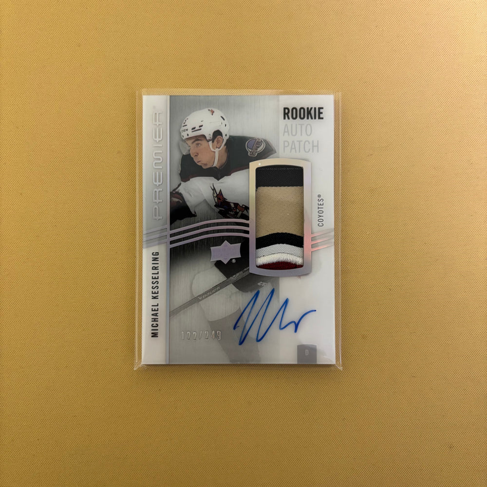 2023 UPPER DECK PREMIER MICHAEL KESSELRING ACETATE ROOKIE AUTO PATCH RC /249 Sports Card
