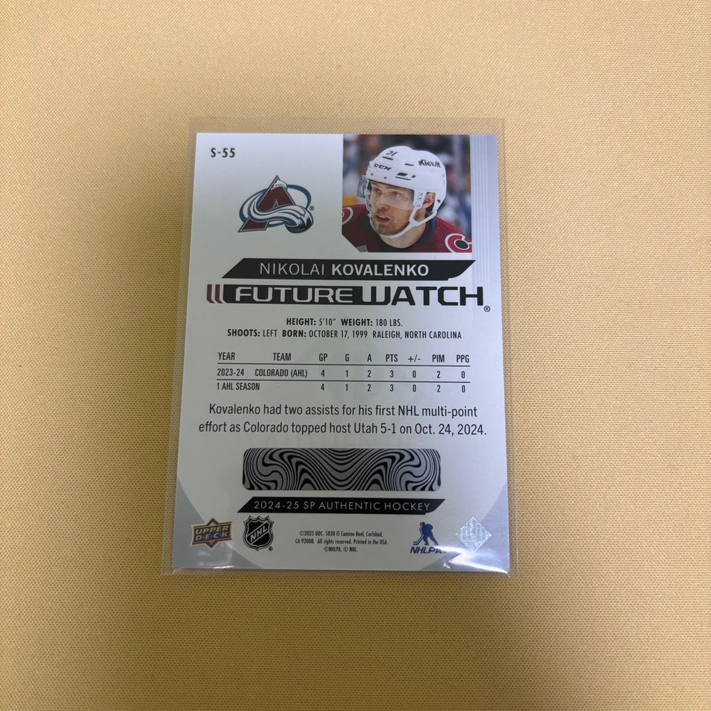 2024-25 SP Authentic Nikolai Kovalenko Spectrum FX #S-55 Avalanche Sports Card