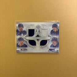2023/24 Upper Deck Ultimate Collection Ultimate Quad Materials Matthews/Marner/Tavares/Nylander /65 Toronto Maple Leafs QM-MAPL Sports Card