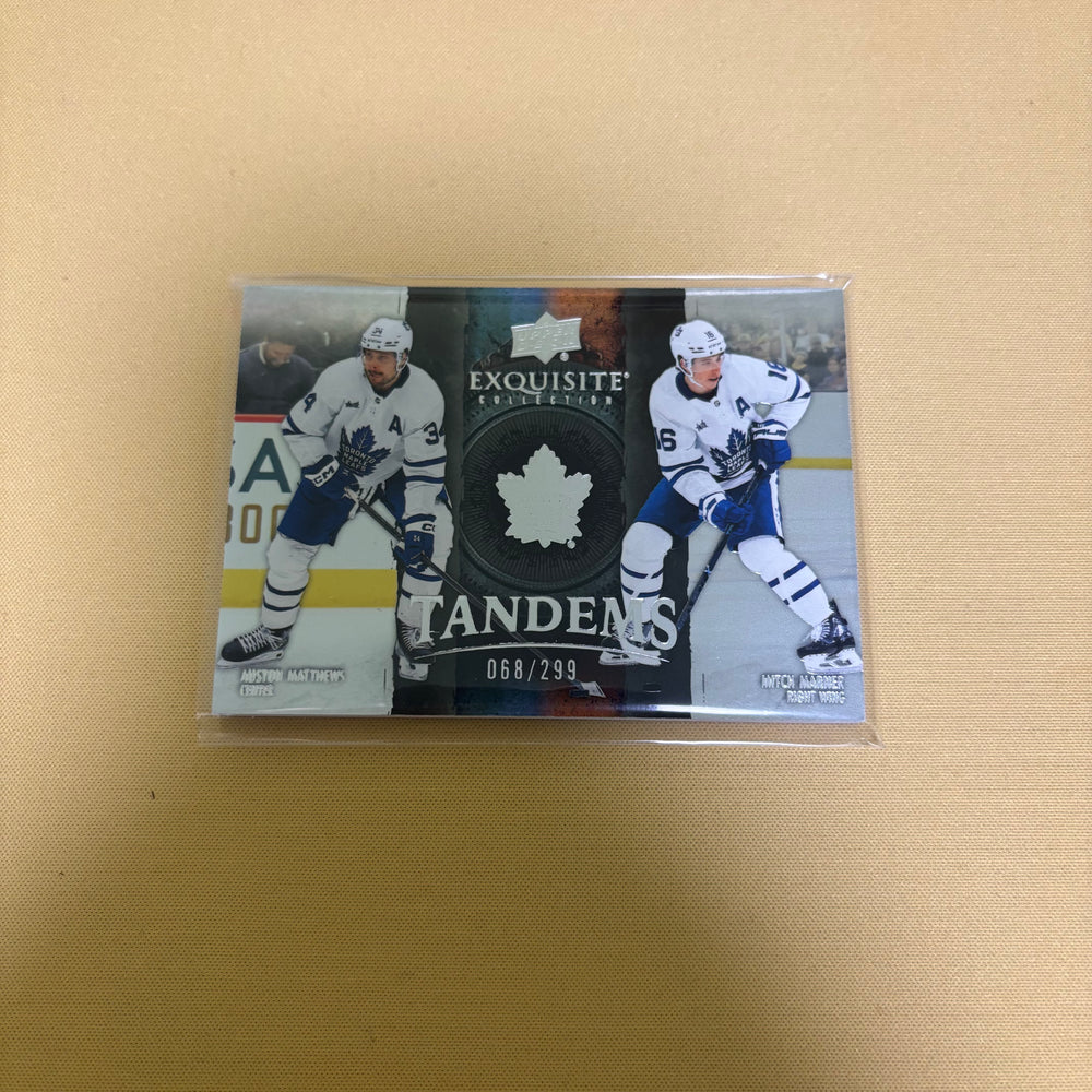 2024/25 Upper Deck Exquisite Collection Exquisite Tandems Auston Matthews/Mitch Marner /299 Toronto Maple Leafs  ET-MM Sports Card