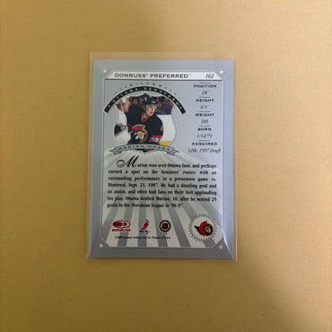 1997/98 Donruss Preferred Marian Hossa Silver Rookie Ottawa Senators #162 Sports Card