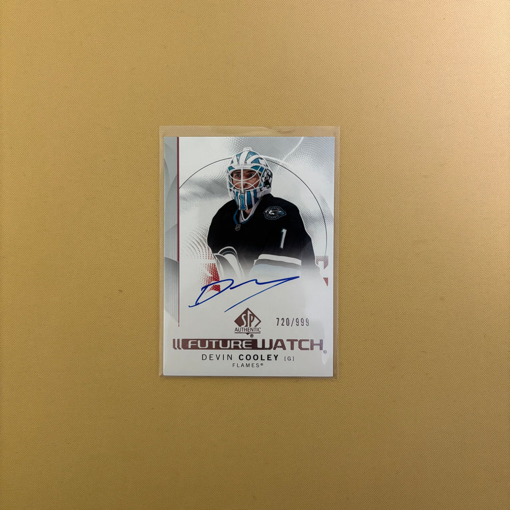 2024/25 Upper Deck SP Authentic Devin Cooley Future Watch Auto /999 Calgary Flames #123 Sports Card