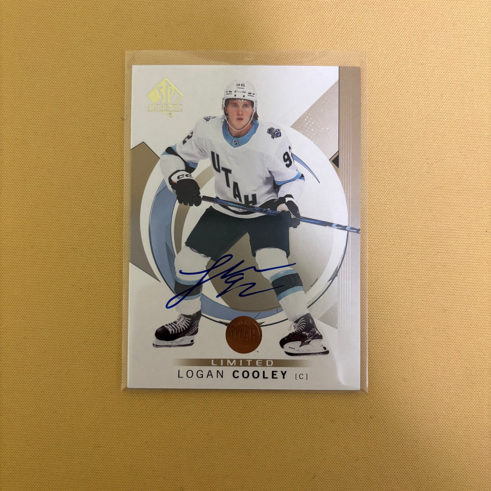 2024/25 Upper Deck SP Authentic Limited Auto Logan Cooley Utah Hockey Club #20 Sports Card