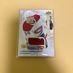 2024-25 UD Premier Hockey Logan Mailloux RC Rookie Gold Premium Mem /49 Sports Card