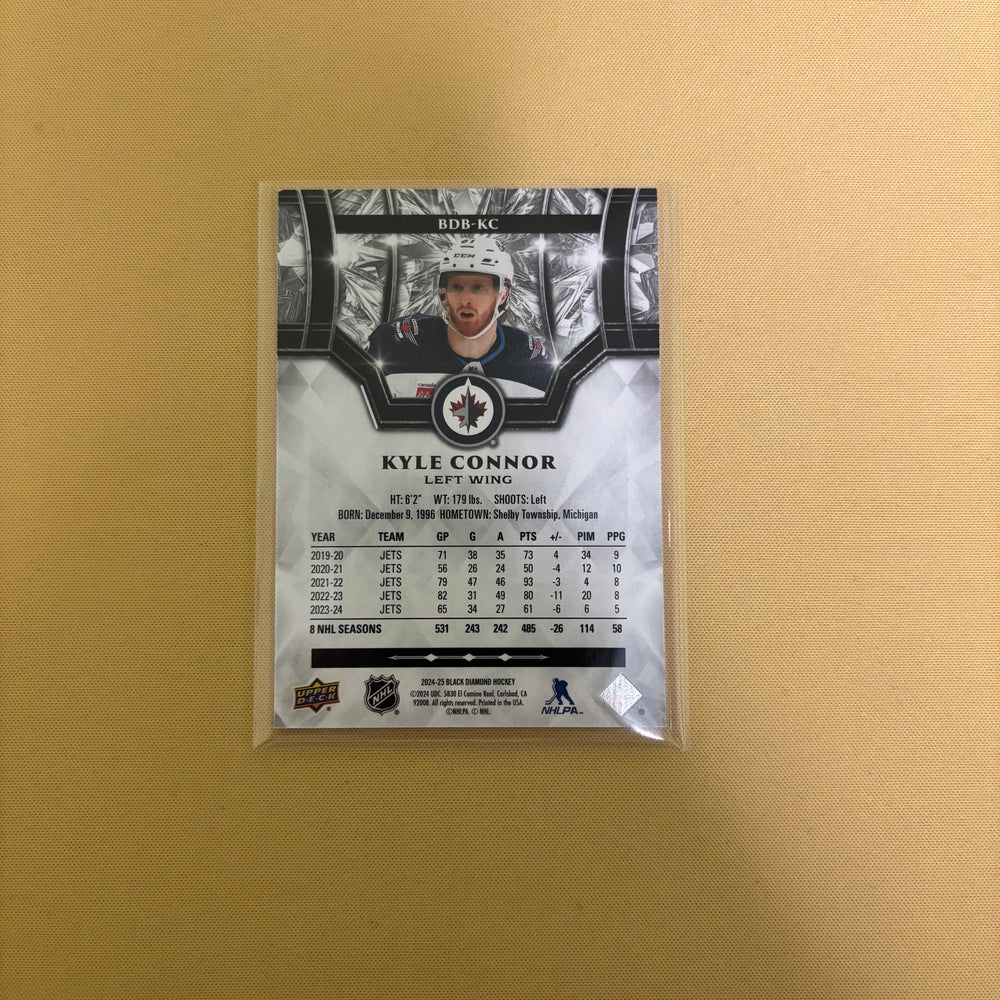 Kyle Connor 2024-25 Upper Deck Black Diamond Base Card #105/349 Sports Card
