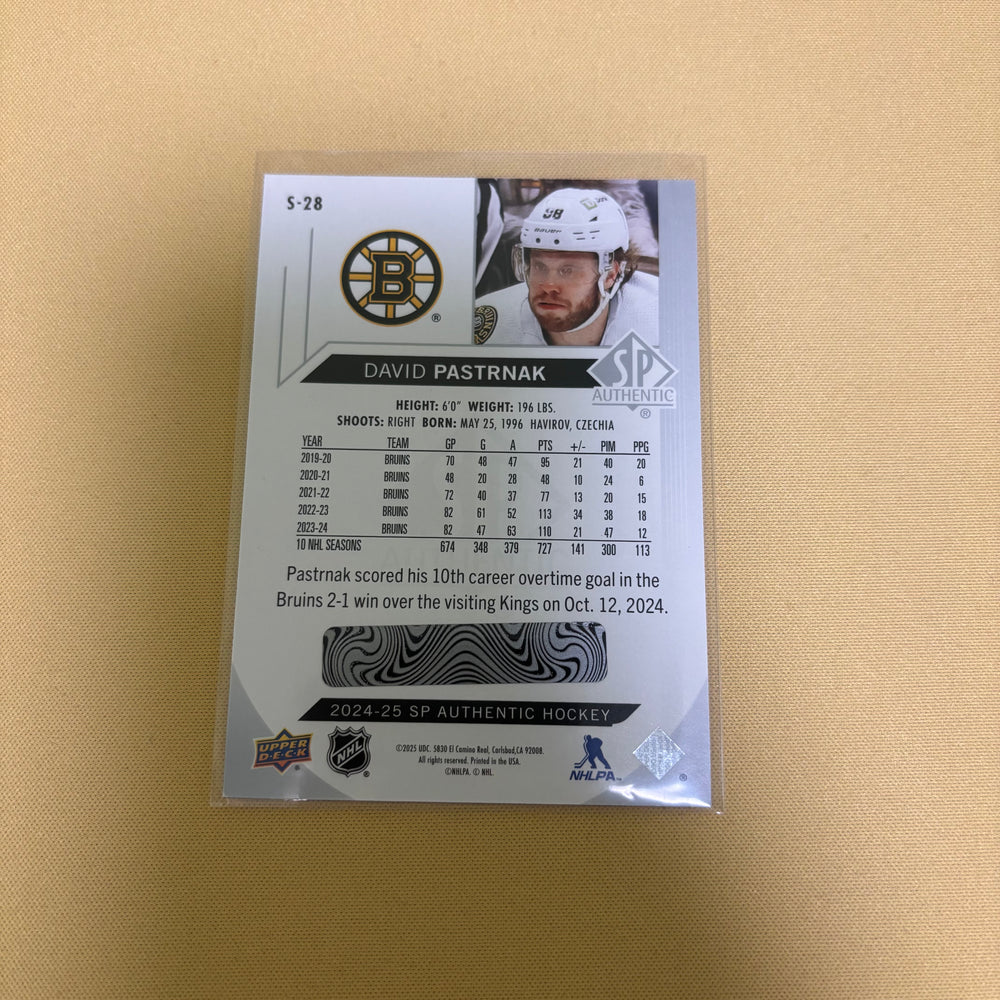 2024-25 SP AUTHENTIC Bounty DAVID PASTRNAK S-28 UNSCRATCHED SPECTRUM FX Sports Card