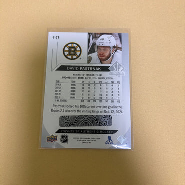 2024-25 SP AUTHENTIC Bounty DAVID PASTRNAK S-28 UNSCRATCHED SPECTRUM FX Sports Card