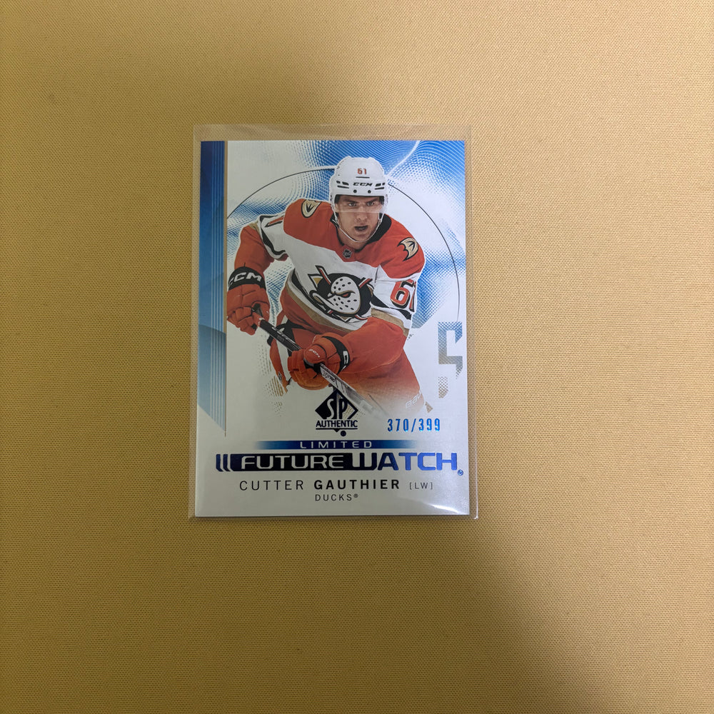 2024-25 SP Authentic Future Watch Limited Blue Cutter Gauthier /399 #147 Anaheim Sports Card