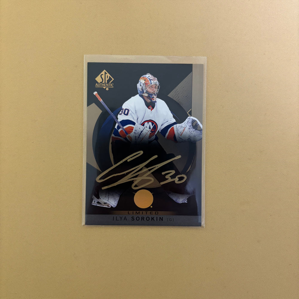 2024/25 Upper Deck SP Authentic Limited Gold Auto Ilya Sorokin New York Islanders #54 Sports Card