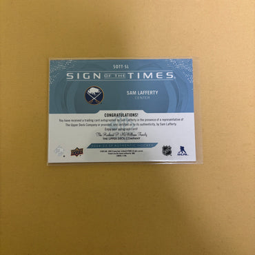 2024 UPPER DECK SP AUTHENTIC #SOTT-SL SAM LAFFERTY SIGN OF THE TIMES AUTO Sports Card