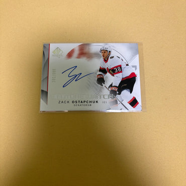 2024 UPPER DECK SP AUTHENTIC ZACK OSTAPCHUK HORIZONTAL FUTURE WATCH AUTO /599 Sports Card