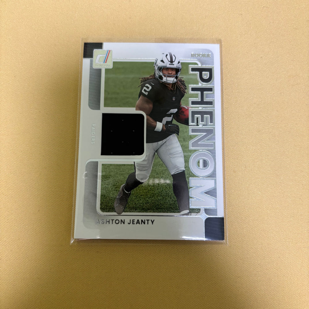 2025 Panini Donruss Ashton Jeanty Rookie Phenom RC Memoribilia Patch #RPJ-AJY Sports Card