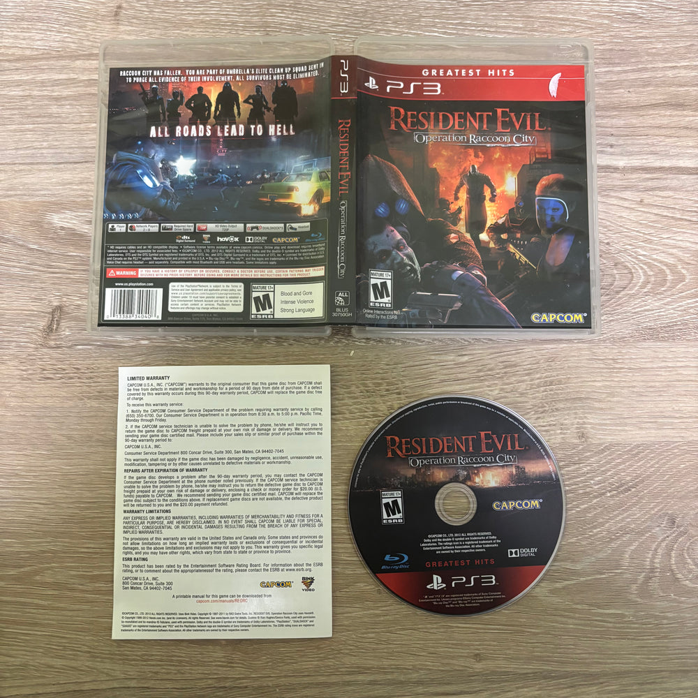 Resident Evil Operation Raccoon City [Greatest Hits] Playstation 3