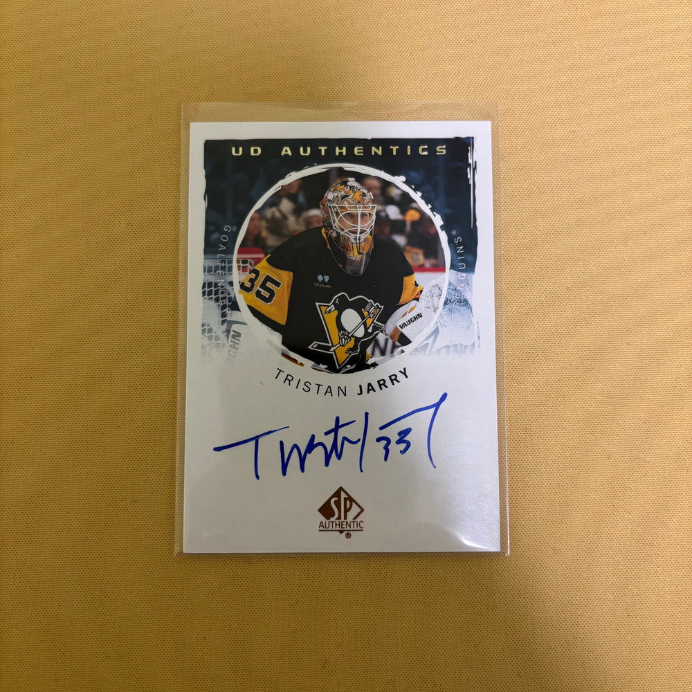 Tristan Jarry 2024-25 SP Authentic UD Authentics Auto UDA-TJ Sports Card