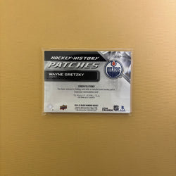 2024/25 Upper Deck Black Diamond Wayne Gretzky Hockey History Patches Edmonton Oilers HHP-WG Sports Card