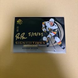2024-25 SPA Sign of the Times Black Inscribed Brendan Brisson RC Auto /25 Sports Card