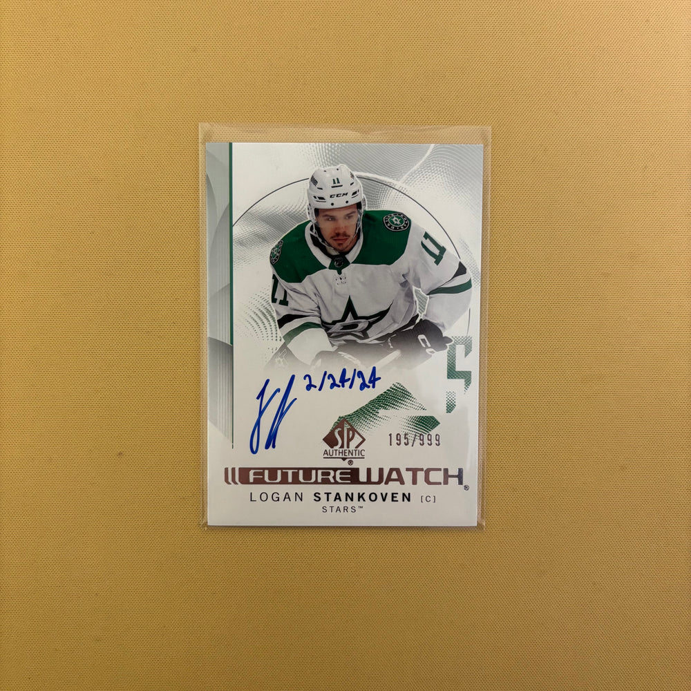 2024/25 Upper Deck SP Authentic Logan Stankoven Future Watch Auto /999 Dallas Stars #104 Sports Card