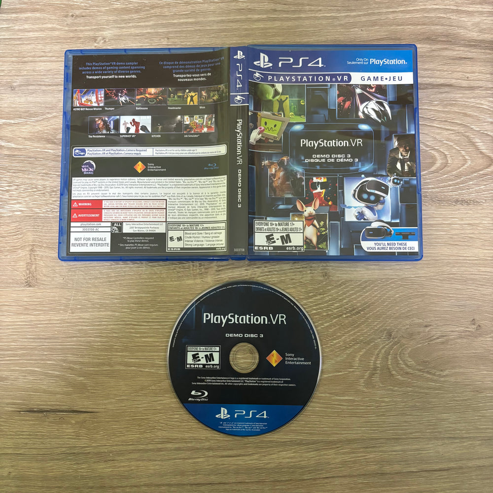 Playstation VR Demo Disc 3 Playstation 4