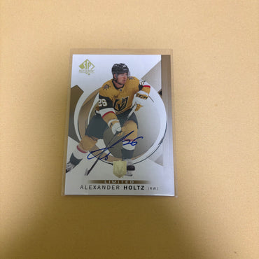 2024-25 SP Authentic #69 Alexander Holtz Limited Auto Vegas Golden Knights Sports Card