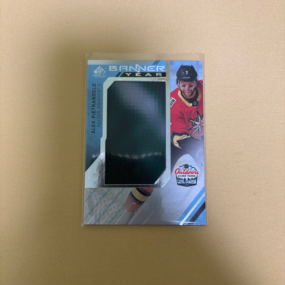 2021/22 Upper Deck SP Game Used Alex Pietrangelo Banner Year Lake Tahoe Vegas Golden Knights BYLT-AP Sports Card