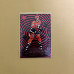 2025-26 Upper Deck Series 2 Beckett Sennecke Fluorescence Red Anaheim Ducks F-40 Sports Card