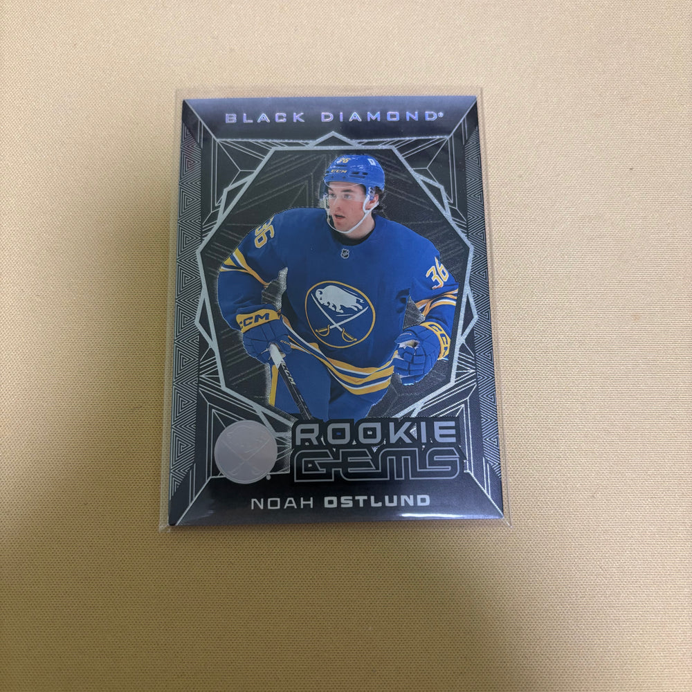 2025/26 Upper Deck Black Diamond Noah Ostlund Rookie Gems /399 Buffalo Sabres RG-NO Sports Card