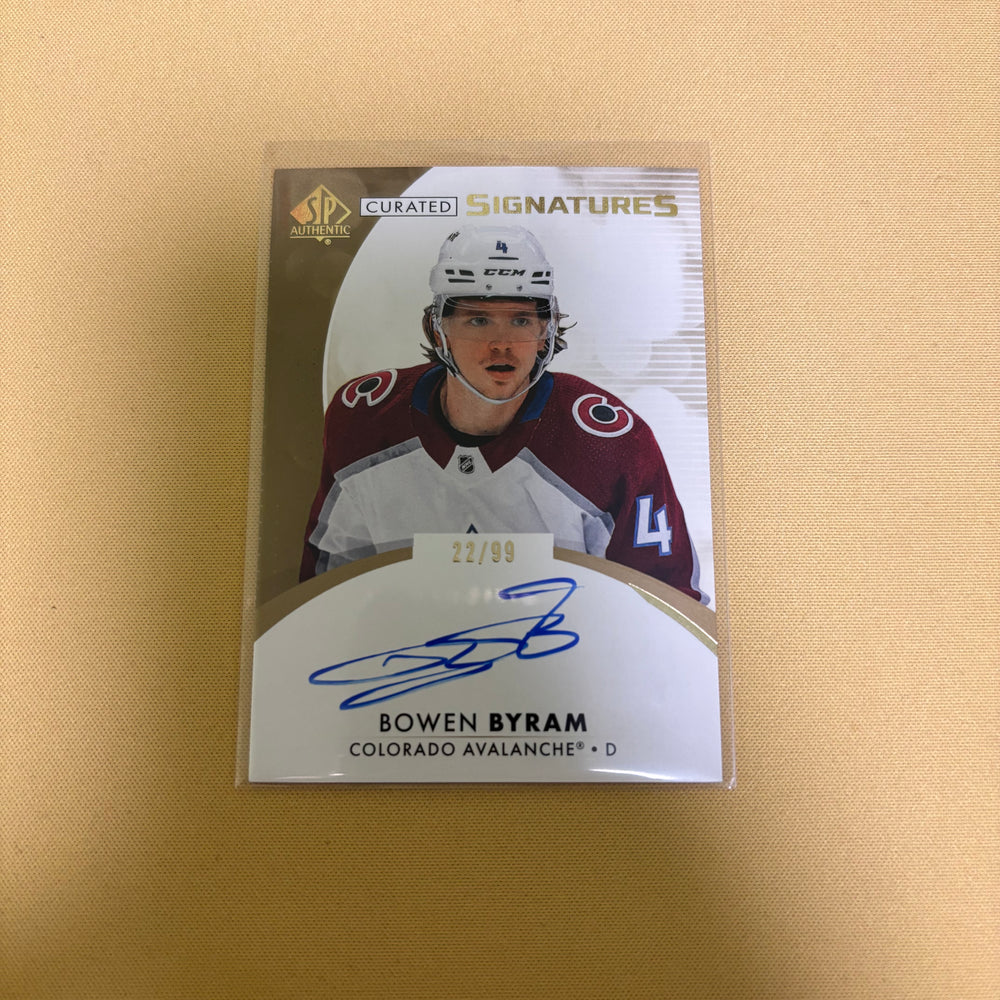 2023-24 SP Authentic Curated Signatures Auto Bowen Byram /99 #SPC-BB Colorado Sports Card