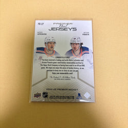 2024 UPPER DECK PREMIER ALEXIS LAFRENIERE/ARTEMI PANARIN DUAL JERSEY /99 Sports Card