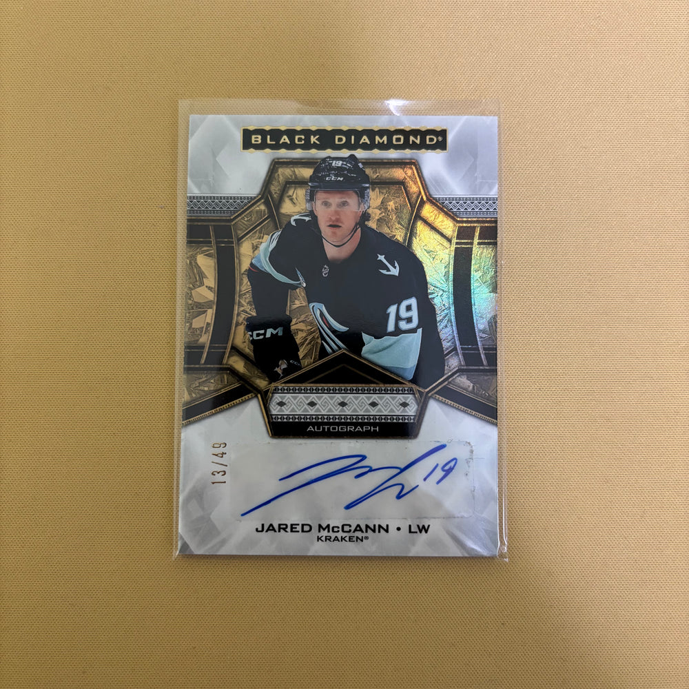2024/25 Upper Deck Black Diamond Autograph Jared McCann /49 Seattle Kraken BDB-JM Sports Card