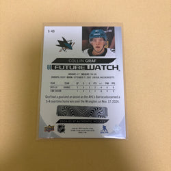 2024 SP AUTHENTIC #S-45 COLLIN GRAF SPECTRUM FX FUTURE WATCH RC ROOKIE Sports Card
