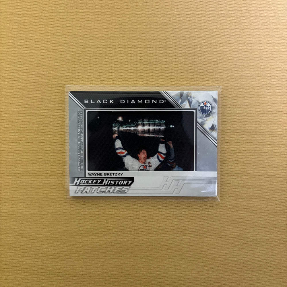 2024/25 Upper Deck Black Diamond Wayne Gretzky Hockey History Patches Edmonton Oilers HHP-WG Sports Card