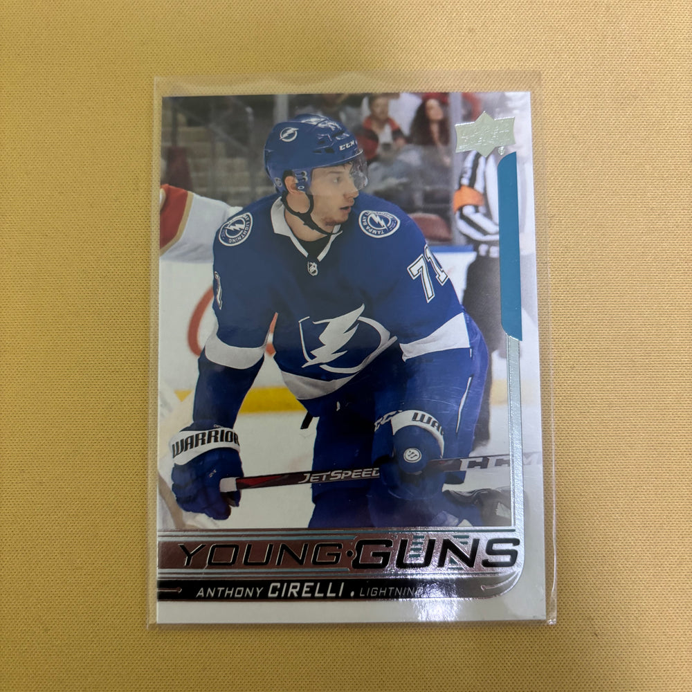 2018-19 Upper Deck Series 1 Anthony Cirelli Young Guns Tampa Bay Lightning #219 Sports Card