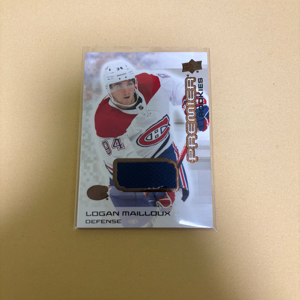 2024 UPPER DECK PREMIER #119 LOGAN MAILLOUX MEMORABILIA BRONZE JERSEY RC ROOKIE Sports Card